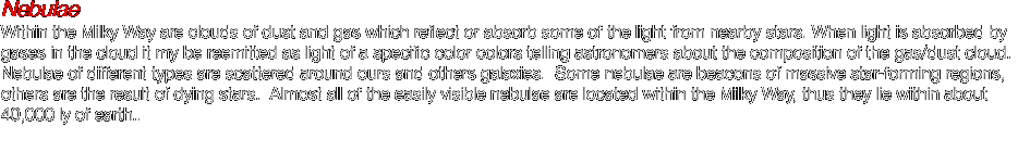 Nebulae